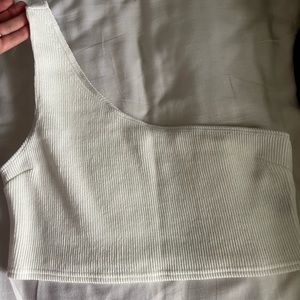 One-shoulder crop top